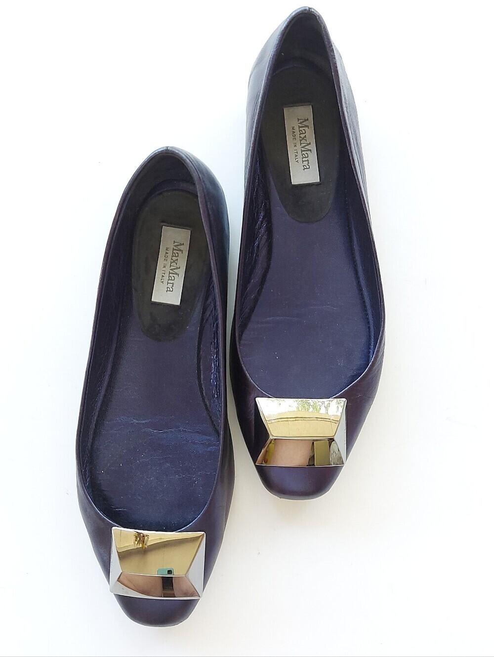 Max Mara Leather Ballet Flats. Made in Italy. Size EU 35. - Picture 10 of 16